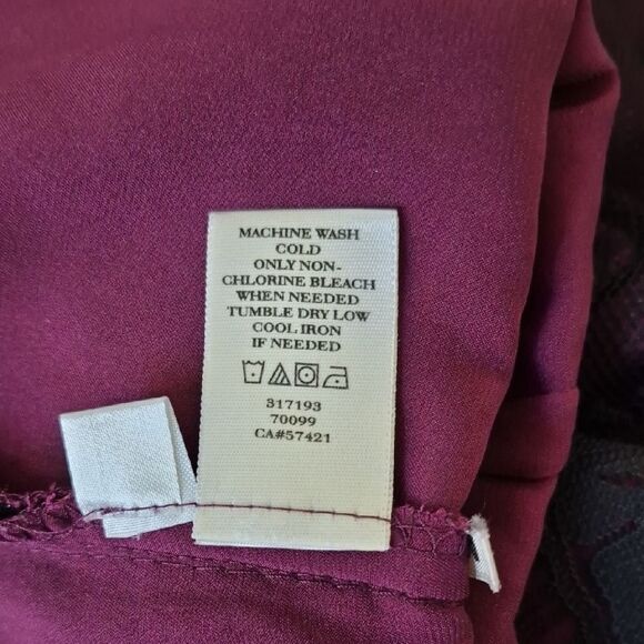 Ann Taylor Purple and Black Lace Blouse Size 2 - Picture 14 of 15